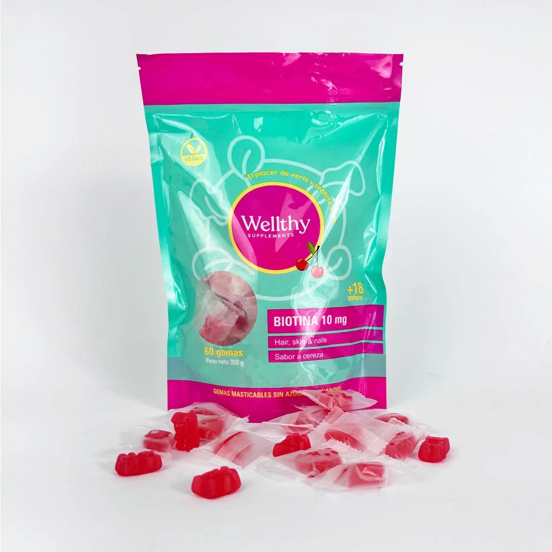 GOMAS DE BIOTIONA SIN AZUCAR (FORTACELE PELO Y UÑAS)💅🏻💇🏻♀️ - LLEVALAS EN COMBO CON GOMAS DE MELATONINA (PARA DORMIR MEJOR) 🌙💤 - ENVIO GRATIS 🤩